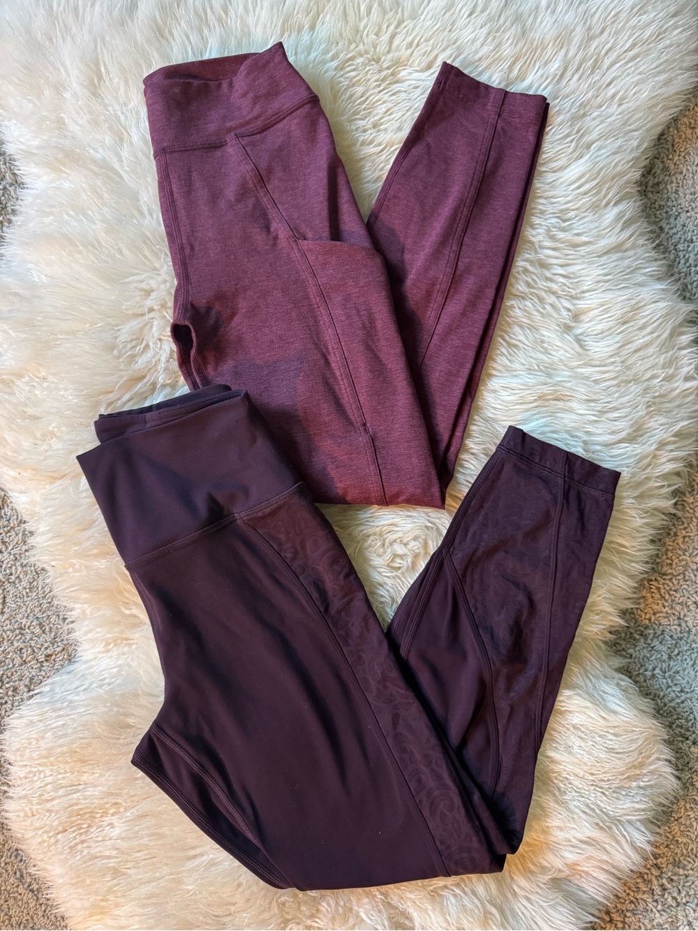 Lululemon Burgundy/Maroon Align Leggings Duo